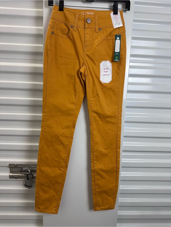 NOBO Denim - NOBO Mustard Mid Rise Skinny Jeans - Vibrant Yellow